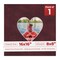 Dark Red Suede Mat Board for 16x16 Frames - Heart Opening for 8x8 Photos